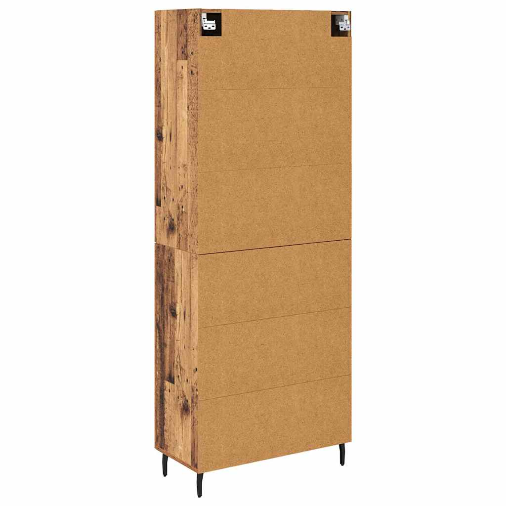 vidaXL Highboard 2 pcs Old Wood Engineered Wood