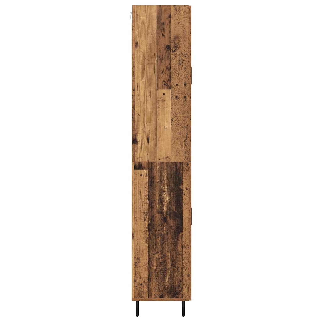 vidaXL Highboard 2 pcs Old Wood Engineered Wood