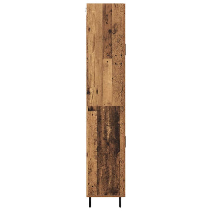 vidaXL Highboard 2 pcs Old Wood Engineered Wood