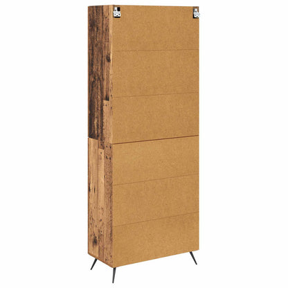 vidaXL Highboard Old Wood 69.5 x 34 x 180 cm Engineered Wood