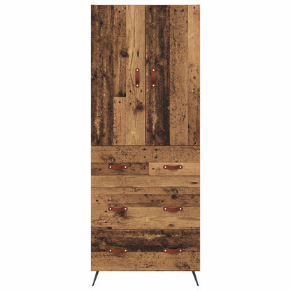 vidaXL Highboard Old Wood 69.5 x 34 x 180 cm Engineered Wood