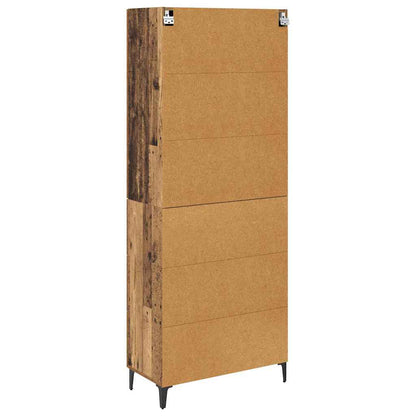 vidaXL Highboard Old Wood 69.5 x 34 x 180 cm Engineered Wood