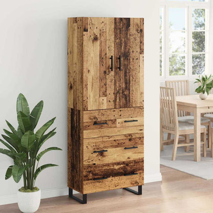 vidaXL Highboard with Drawer 2 pcs Old Wood 69.5 x 34 x 180 cm