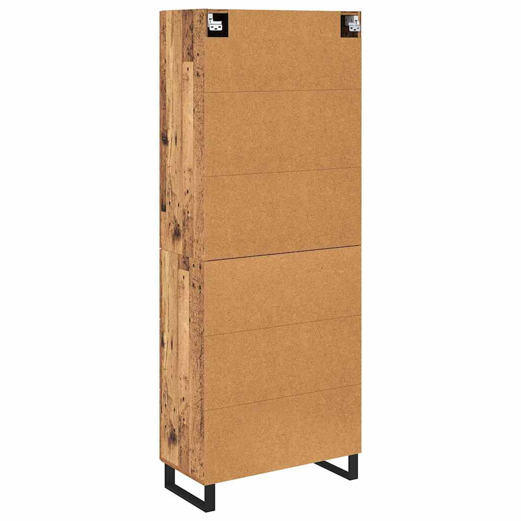vidaXL Highboard with Drawer 2 pcs Old Wood 69.5 x 34 x 180 cm