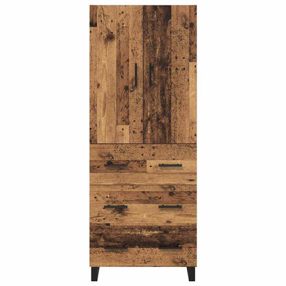 vidaXL Highboard with Drawer 2 pcs Old Wood 69.5 x 34 x 180 cm