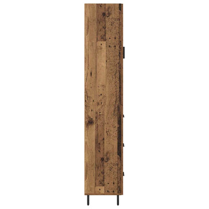 vidaXL Highboard Old Wood 34.5 x 34 x 180 cm Engineered Wood