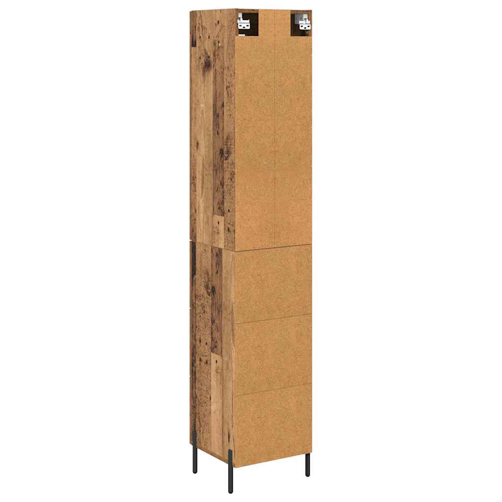 vidaXL Highboard Old Wood 34.5 x 34 x 180 cm Engineered Wood