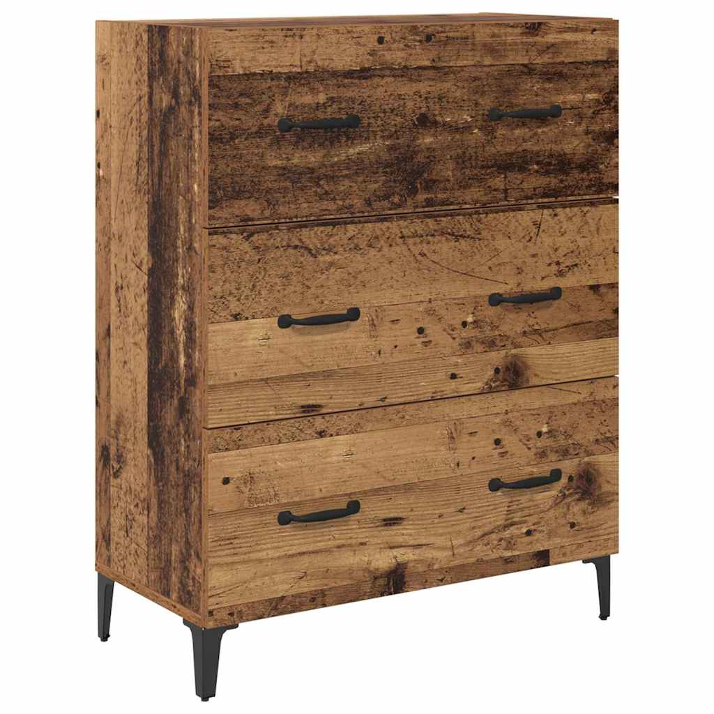 vidaXL Highboard Old Wood 69.5 x 34 x 180 cm Engineered Wood