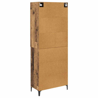 vidaXL Highboard Old Wood 69.5 x 34 x 180 cm Engineered Wood
