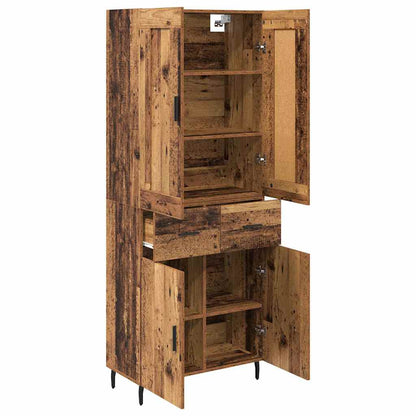 vidaXL Highboard with Drawer 2 pcs Old Wood Engineered Wood