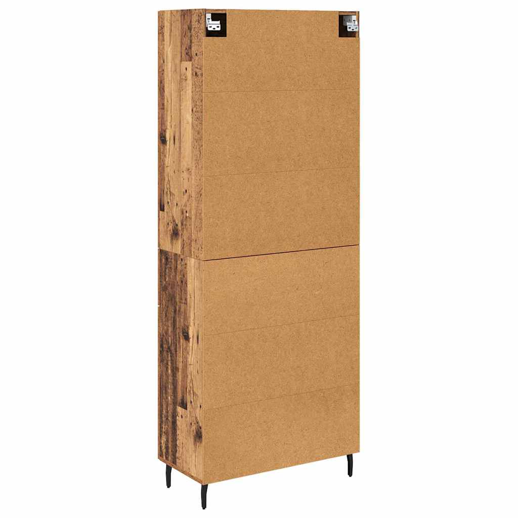 vidaXL Highboard with Drawer 2 pcs Old Wood Engineered Wood