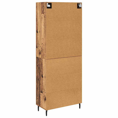 vidaXL Highboard with Drawer 2 pcs Old Wood Engineered Wood