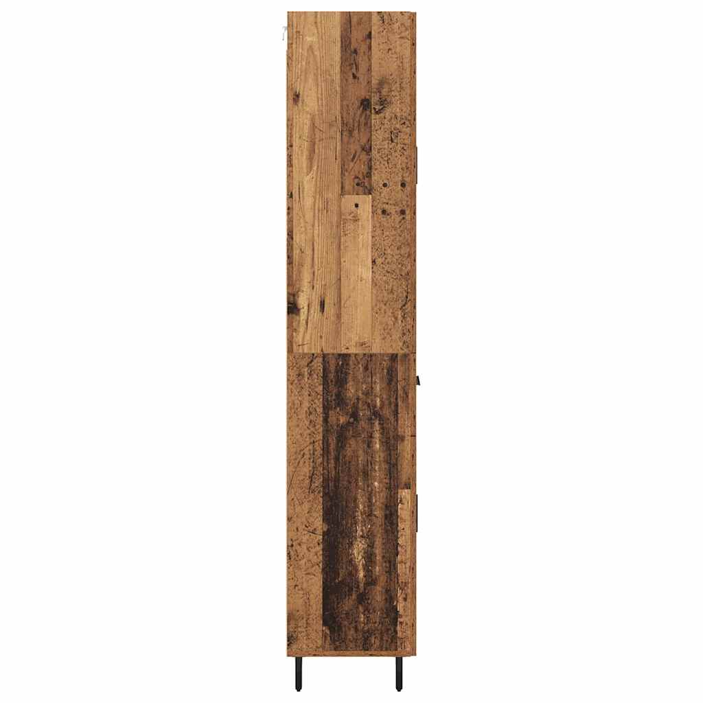 vidaXL Highboard with Drawer 2 pcs Old Wood Engineered Wood