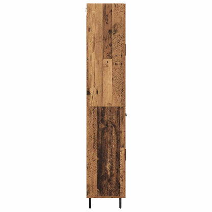 vidaXL Highboard with Drawer 2 pcs Old Wood Engineered Wood