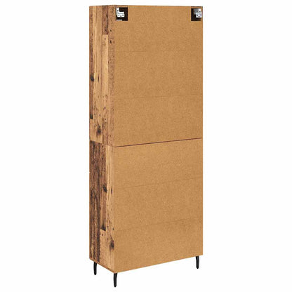 vidaXL Highboard with Drawer 2 pcs Old Wood Engineered Wood