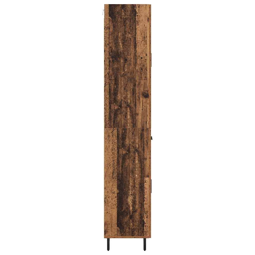 vidaXL Highboard with Drawer 2 pcs Old Wood Engineered Wood