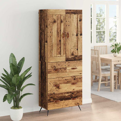 vidaXL Highboard Old Wood 69.5 x 34 x 180 cm Engineered Wood
