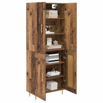 vidaXL Highboard Old Wood 69.5 x 34 x 180 cm Engineered Wood