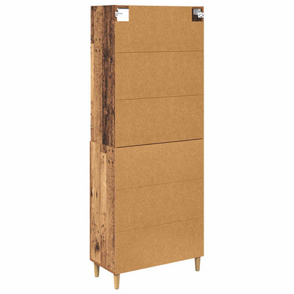 vidaXL Highboard Old Wood 69.5 x 32.5 x 180 cm Engineered Wood