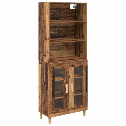 vidaXL Highboard Old Wood 69.5 x 32.5 x 180 cm Engineered Wood