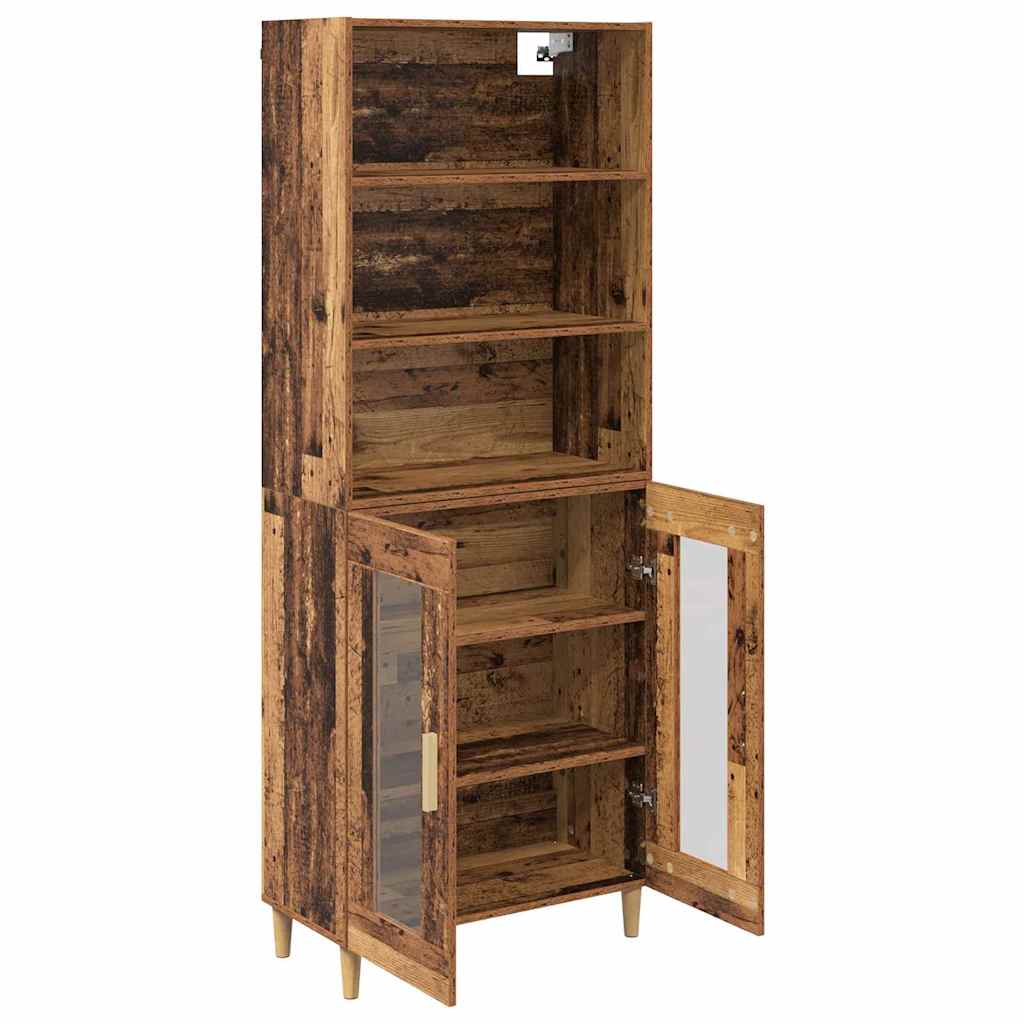 vidaXL Highboard Old Wood 69.5 x 32.5 x 180 cm Engineered Wood