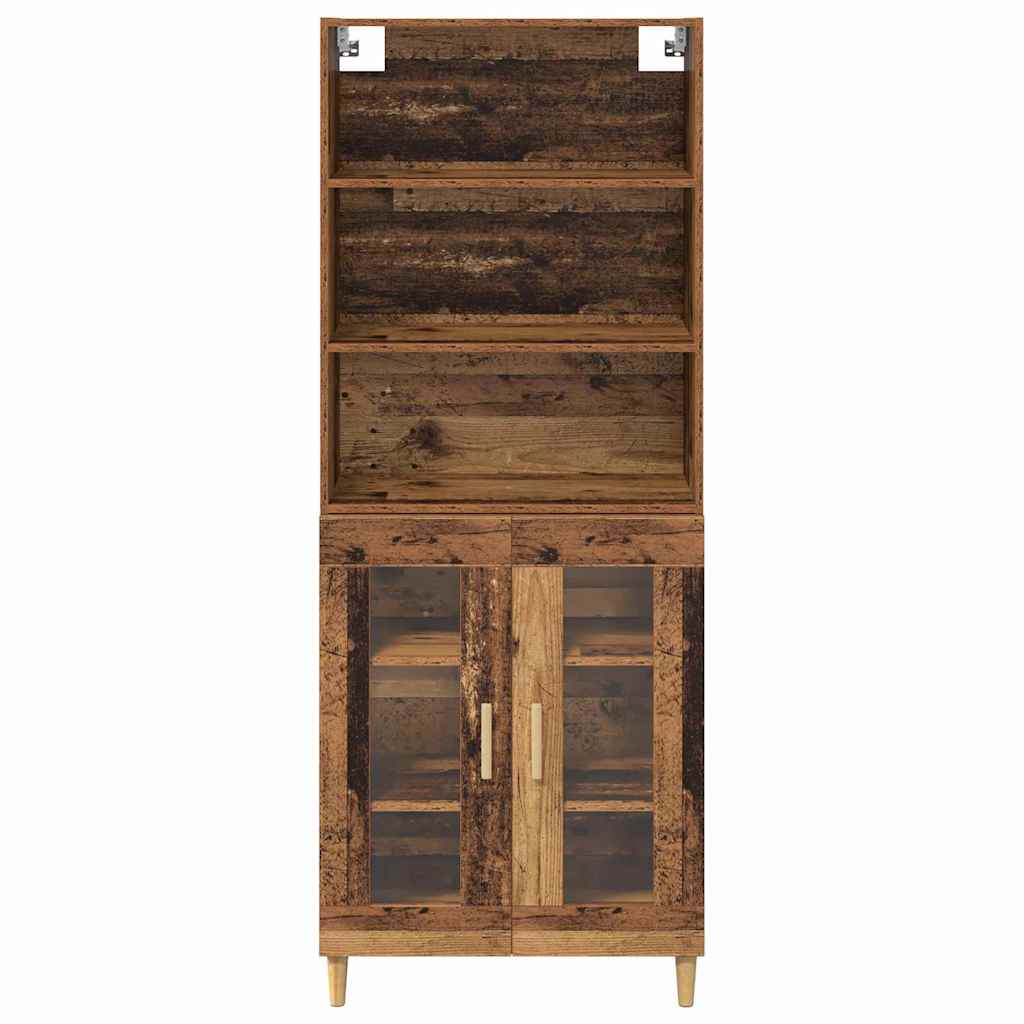 vidaXL Highboard Old Wood 69.5 x 32.5 x 180 cm Engineered Wood