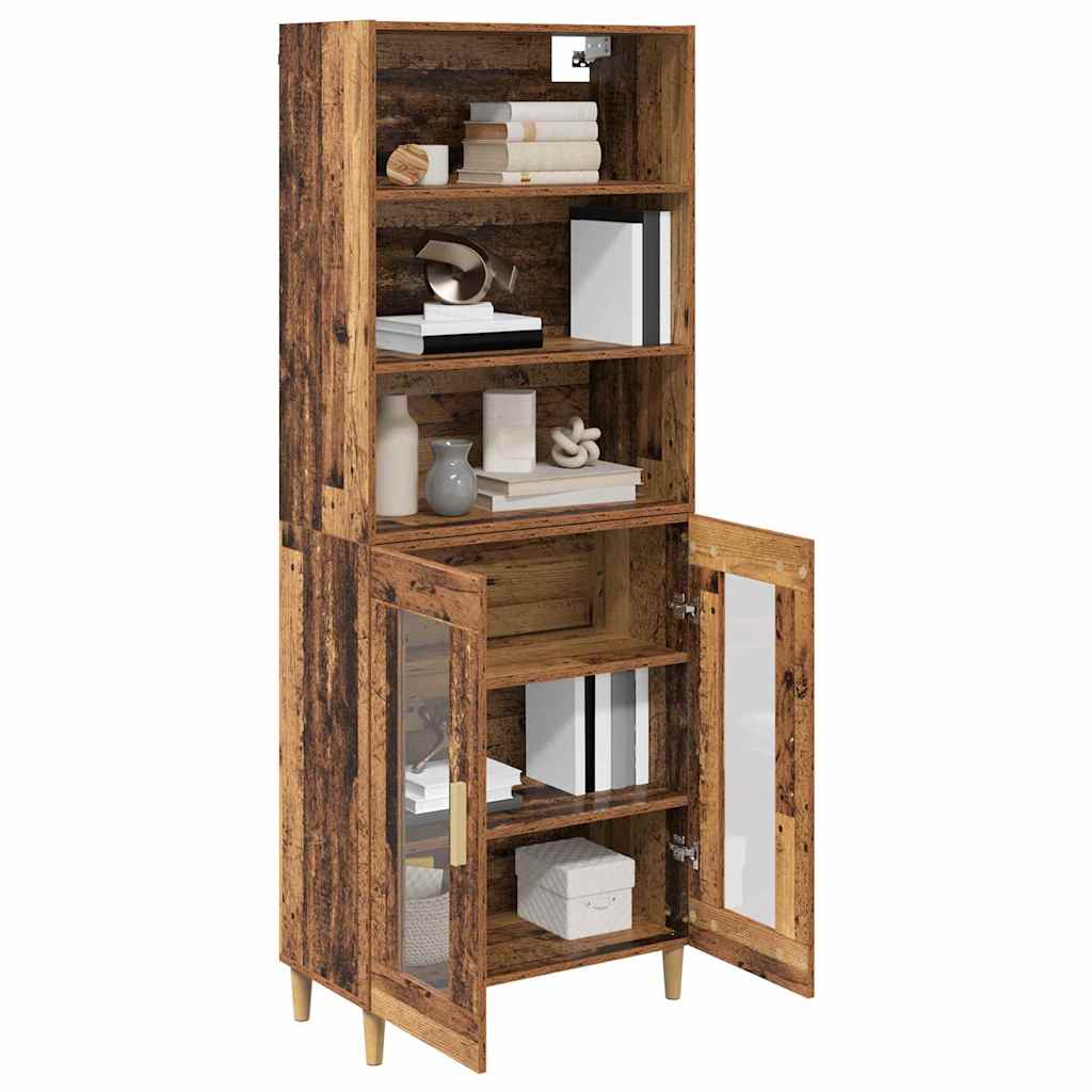 vidaXL Highboard Old Wood 69.5 x 32.5 x 180 cm Engineered Wood