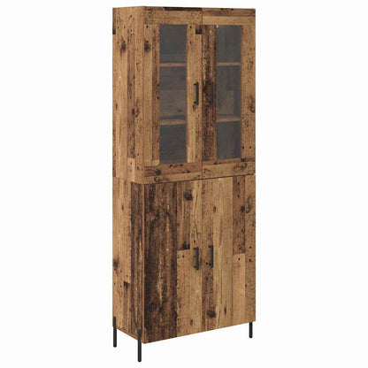 vidaXL Highboard Old Wood 69.5 x 34 x 180 cm Engineered Wood