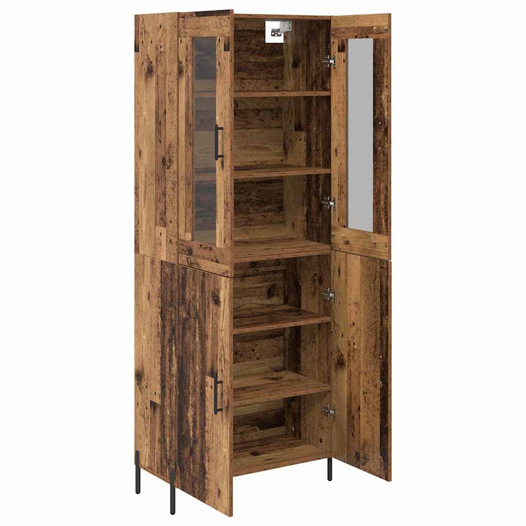vidaXL Highboard Old Wood 69.5 x 34 x 180 cm Engineered Wood
