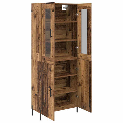 vidaXL Highboard Old Wood 69.5 x 34 x 180 cm Engineered Wood