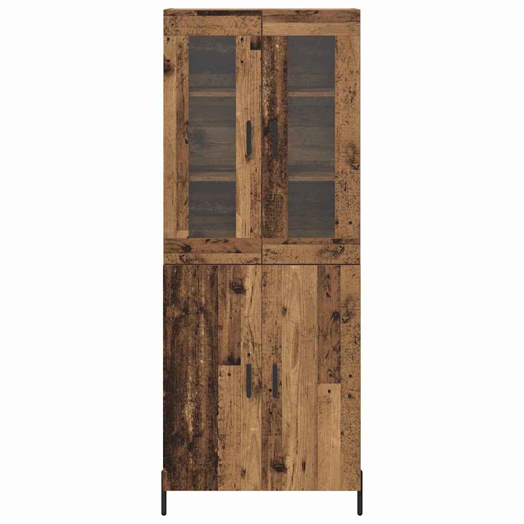 vidaXL Highboard Old Wood 69.5 x 34 x 180 cm Engineered Wood