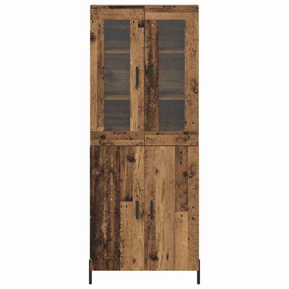 vidaXL Highboard Old Wood 69.5 x 34 x 180 cm Engineered Wood