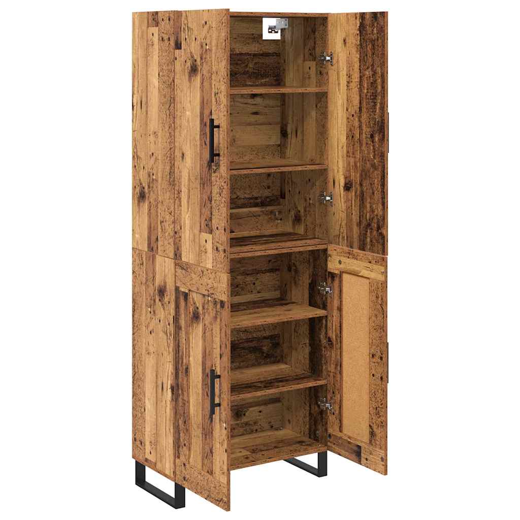 vidaXL Highboard 2 pcs Old Wood 69.5 x 34 x 180 cm
