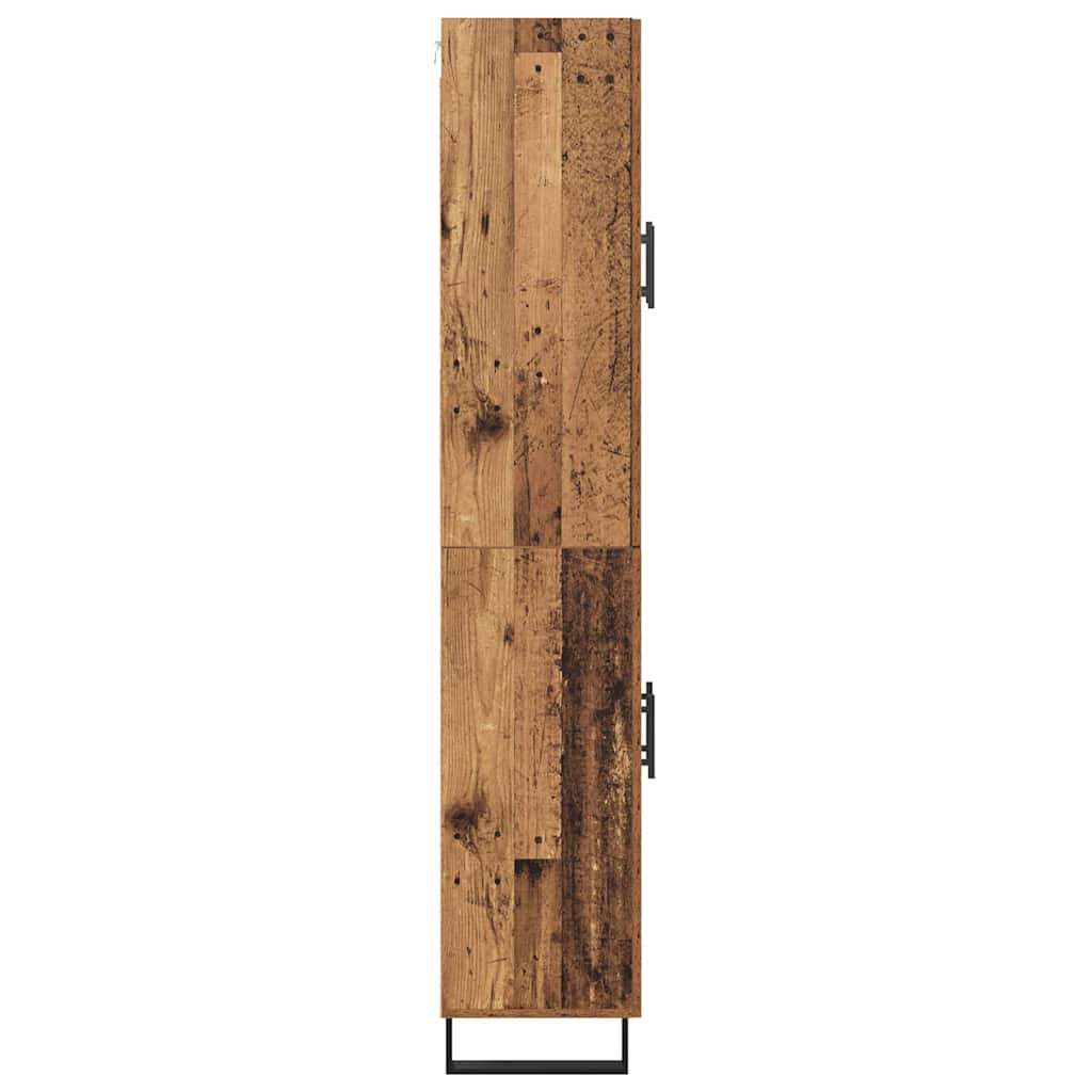 vidaXL Highboard 2 pcs Old Wood 69.5 x 34 x 180 cm