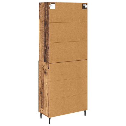 vidaXL Highboard with Drawer 2 pcs Old Wood Engineered Wood