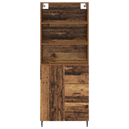 vidaXL Highboard with Drawer 2 pcs Old Wood Engineered Wood