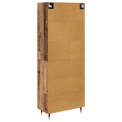 vidaXL Highboard Old Wood 69.5 x 34 x 180 cm Engineered Wood