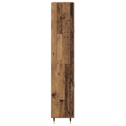 vidaXL Highboard Old Wood 69.5 x 34 x 180 cm Engineered Wood