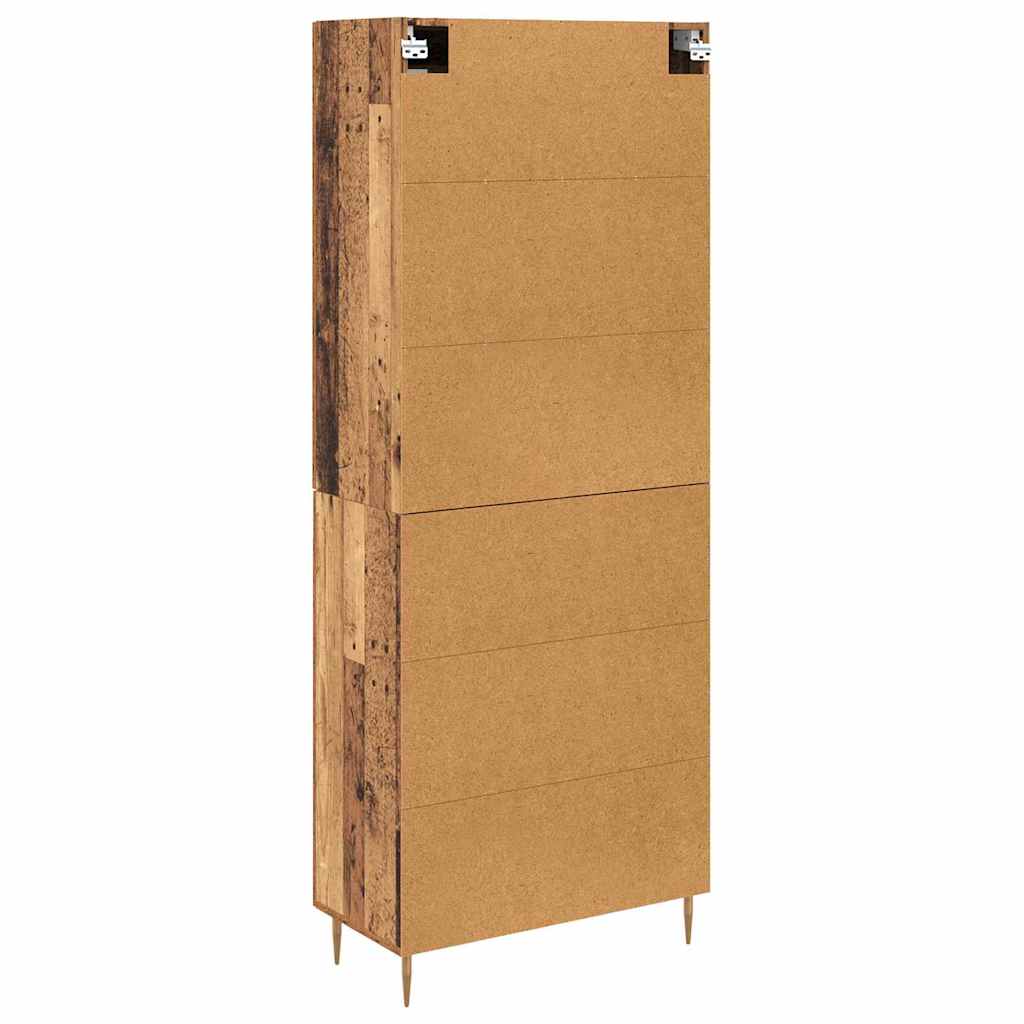 vidaXL Highboard 2 pcs Old Wood Engineered Wood