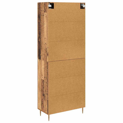 vidaXL Highboard 2 pcs Old Wood Engineered Wood
