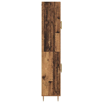 vidaXL Highboard 2 pcs Old Wood Engineered Wood