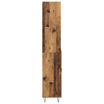 vidaXL Highboard 2 pcs Old Wood Engineered Wood