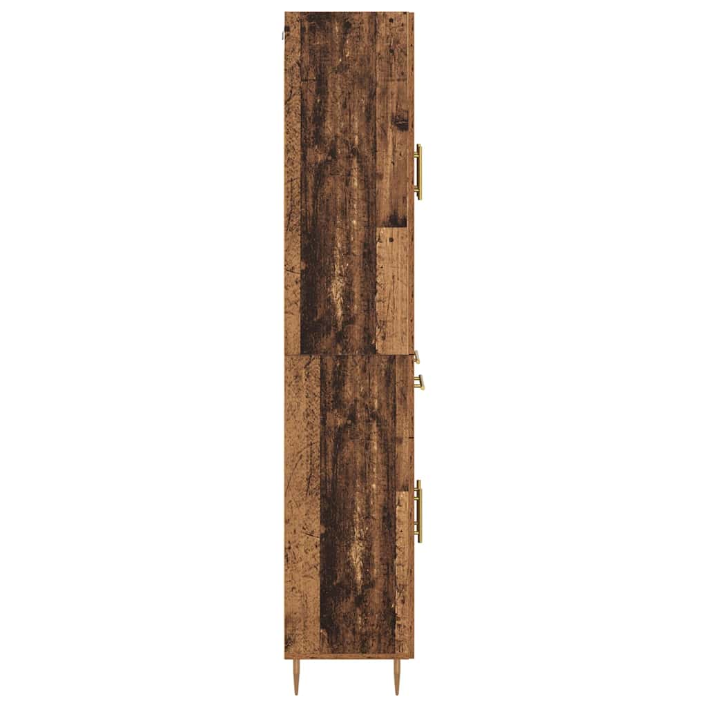 vidaXL Highboard with Drawer 2 pcs Old Wood Engineered Wood
