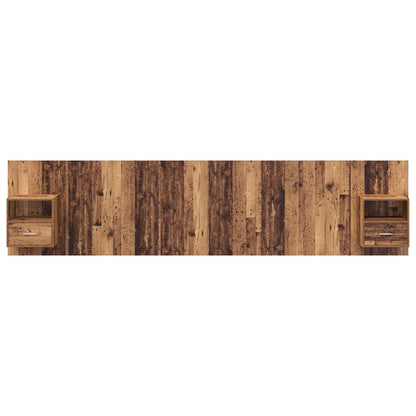 vidaXL Headboard with Cabinet 3 pcs Old Wood Engineered Wood