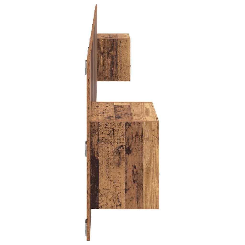 vidaXL Headboard with Cabinet 3 pcs Old Wood Engineered Wood