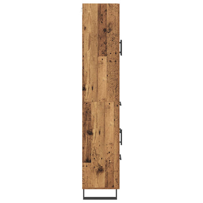 vidaXL Highboard Old Wood 69.5 x 34 x 180 cm Engineered Wood
