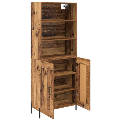 vidaXL Highboard Old Wood 69.5 x 32.5 x 180 cm Engineered Wood
