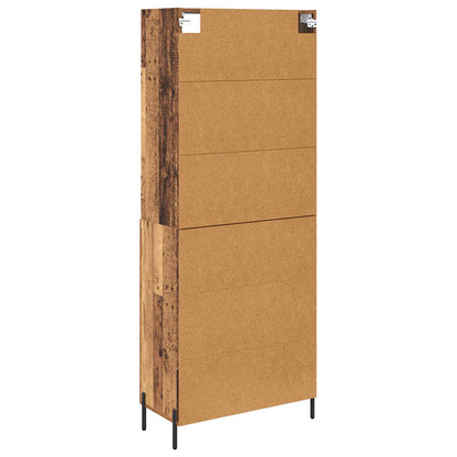 vidaXL Highboard Old Wood 69.5 x 32.5 x 180 cm Engineered Wood