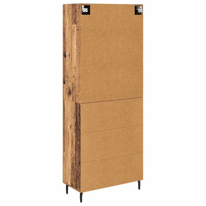 vidaXL Highboard with Drawer 2 pcs Old Wood Engineered Wood