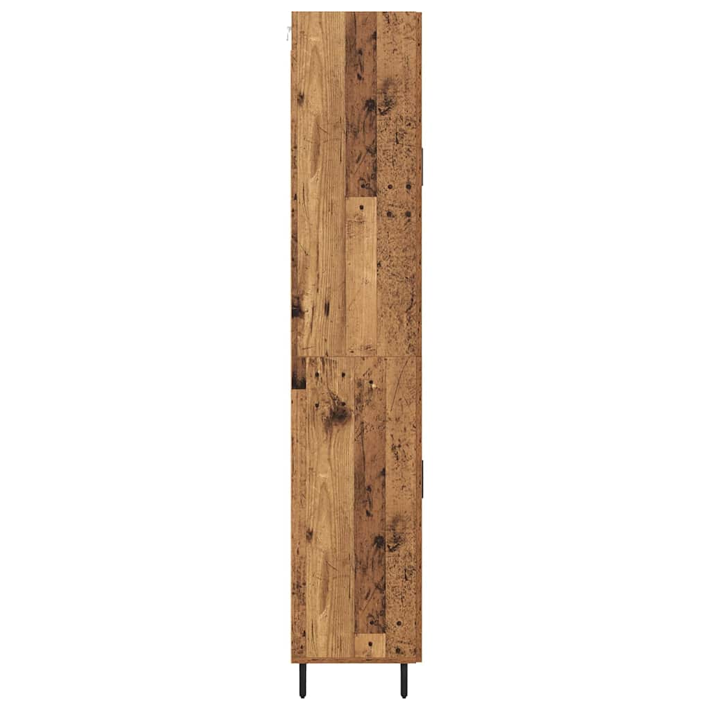 vidaXL Highboard with Drawer 2 pcs Old Wood Engineered Wood
